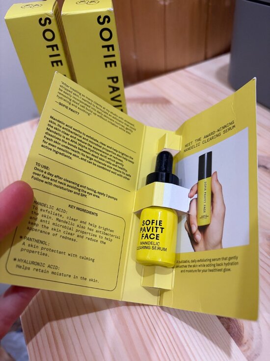 Sofie Pavitt Mandelic Clearing Serum -  2x full size + 1x travel size - Picture 4 of 6